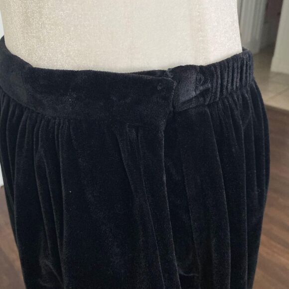 Vintage Paper Tag Romantic Whimsygoth Black Velvet Full Length Maxi Skirt 16 XL - Picture 4 of 5